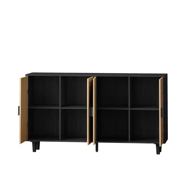 Étagère à 4 niveaux, bibliothèque moderne pour CD, livres, films, rangement de livres asymétrique peu encombrant pour salon, chambre, bureau, cuisine