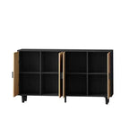 Étagère à 4 niveaux, bibliothèque moderne pour CD, livres, films, rangement de livres asymétrique peu encombrant pour salon, chambre, bureau, cuisine