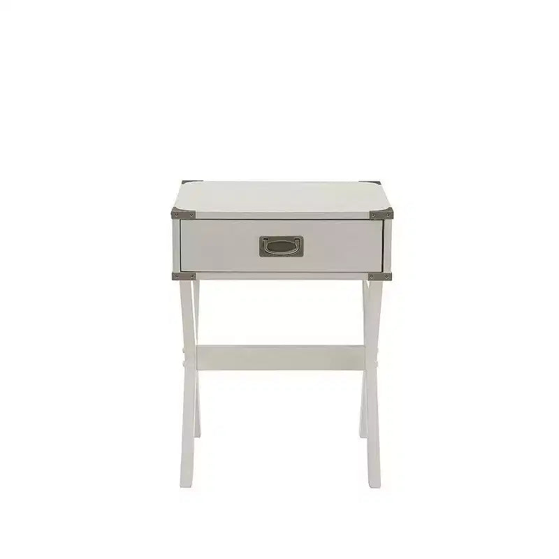 Table d'appoint carrée Royal Hampton, Blanc