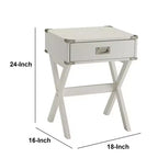 Table d'appoint carrée Royal Hampton, Blanc