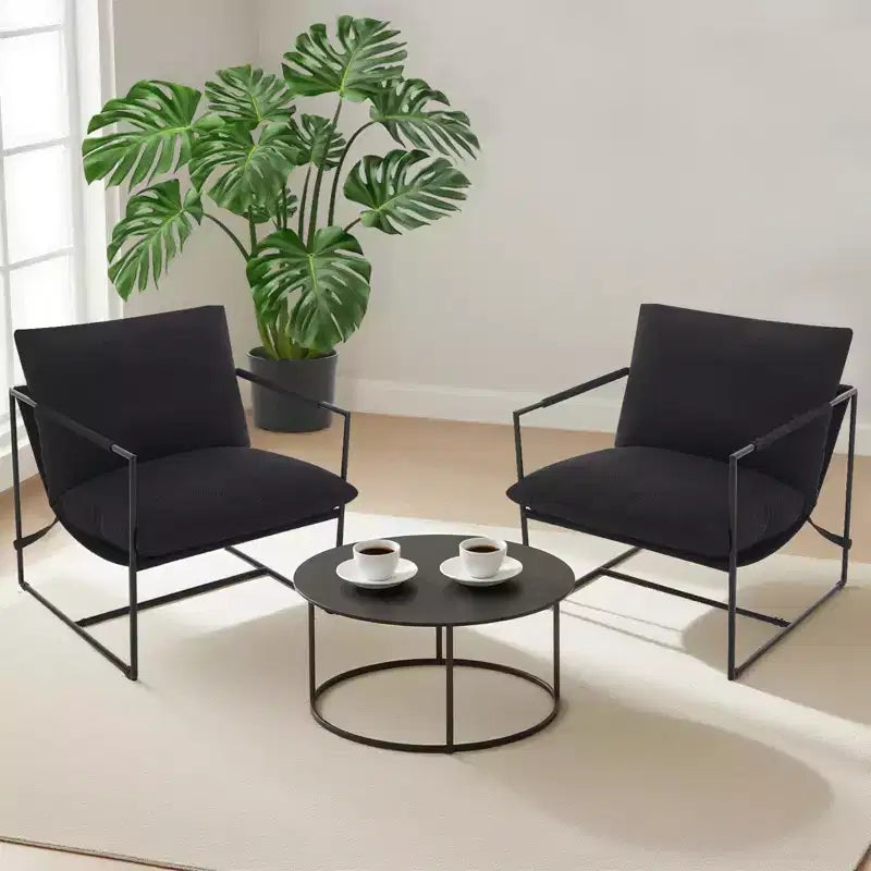 Fauteuil de salon, Fauteuil d'appoint moderne du milieu du siècle, Fauteuil de lecture confortable avec coussin en mousse déchiquetée pour salles de lecture, chambres, balcon