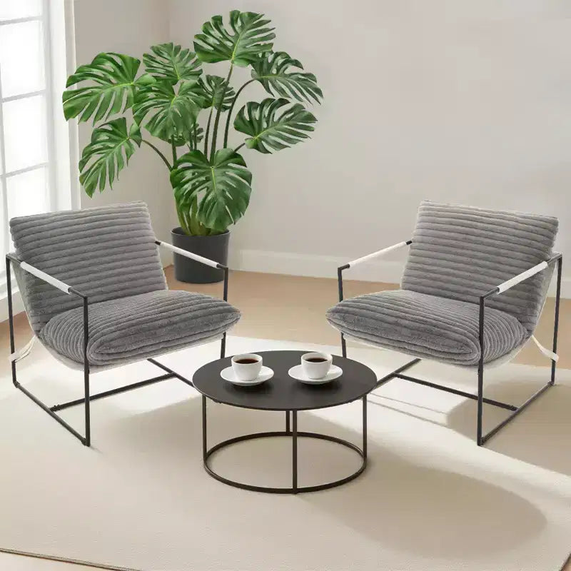Fauteuil de salon, Fauteuil d'appoint moderne du milieu du siècle, Fauteuil de lecture confortable avec coussin en mousse déchiquetée pour salles de lecture, chambres, balcon