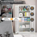 Armoire de rangement à outils avec porte grillagée