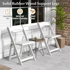 Costway Lot de 12 chaises de salle à manger avec pieds en bois d'hévéa et assise rembourrée pour la maison, le bureau, les événements - Blanc
