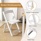 Costway Lot de 12 chaises de salle à manger avec pieds en bois d'hévéa et assise rembourrée pour la maison, le bureau, les événements - Blanc