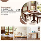 Costway Lot de 2 Chaises de Salle à Manger en Rotin, Chaises de Cuisine Rembourrées avec Cadre en Bois d'Hévéa