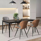 Costway Lot de 4 chaises de salle à manger sans accoudoirs avec dossier incurvé, assise en forme de U et patins antidérapants
