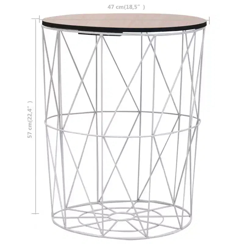 vidaXL Table basse Blanc 18,5