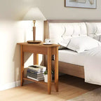 Costway Lot de 2 tables d'appoint irrégulières et étroites avec étagère de rangement pour canapé, couleur noyer