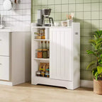 Meuble de salle de bain Costway avec 2 portes coulissantes et étagères réglables pour petits espaces
