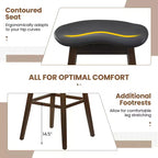 Lot de 2 tabourets de bar pivotants Costway 31 po avec siège rembourré profilé et repose-pieds