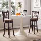 Lot de 2 tabourets de bar pivotants Costway de 76 cm de hauteur avec dossier et assise en similicuir