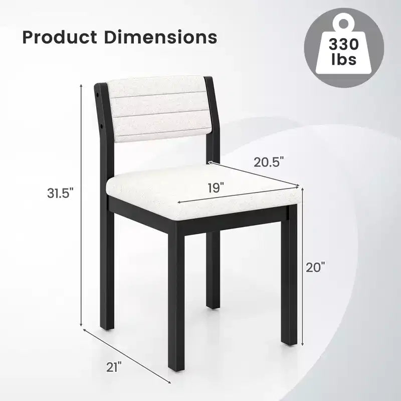 Costway Lot de 2 chaises de salle à manger en imitation peau de mouton, chaises de cuisine rembourrées avec structure en bois, Blanc