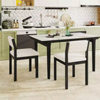 Costway Lot de 2 chaises de salle à manger en imitation peau de mouton, chaises de cuisine rembourrées avec structure en bois, Blanc