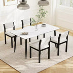 Costway Lot de 2 chaises de salle à manger en imitation peau de mouton, chaises de cuisine rembourrées avec structure en bois, Blanc