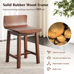 Costway Chaise de Salle à Manger Pivotante, Lot de 2 Chaises de Cuisine en Bois Style Ferme, Chaises d'Appoint sans Accoudoirs