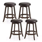 Costway 24 Counter Height Stools Set of 4 w/ 360 Swivel Round Seat & Footrest