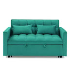TUYOHW 55.43 Fauteuil-lit convertible, Canapé-lit pliant avec dossier réglable et lit gigogne, Canapés en velours pour salon et petit espace