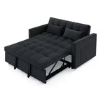 TUYOHW 55.43 Fauteuil-lit convertible, Canapé-lit pliant avec dossier réglable et lit gigogne, Canapés en velours pour salon et petit espace