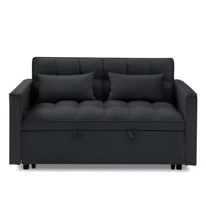 TUYOHW 55.43 Fauteuil-lit convertible, Canapé-lit pliant avec dossier réglable et lit gigogne, Canapés en velours pour salon et petit espace