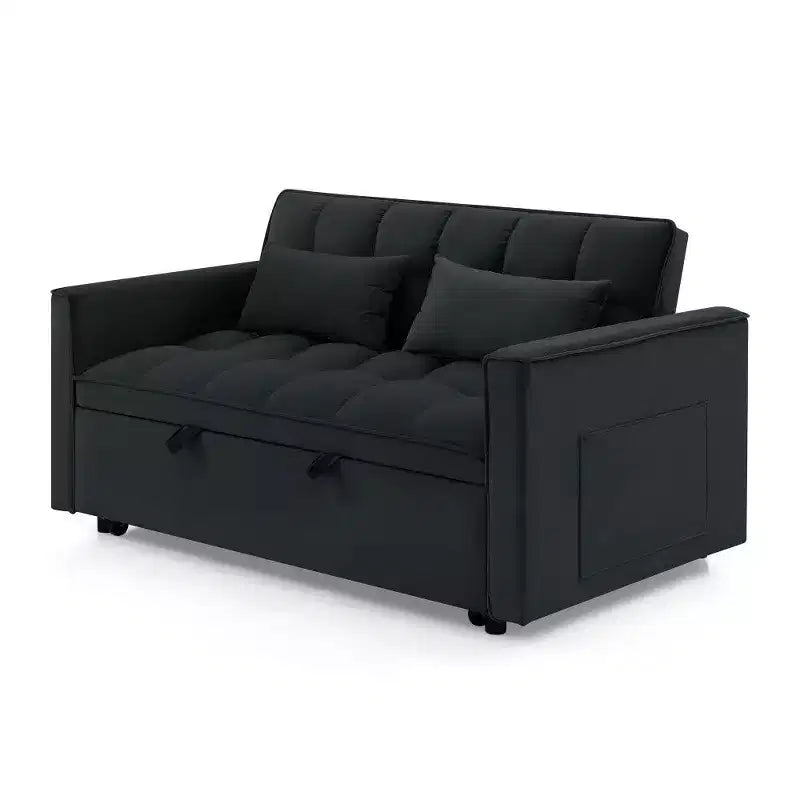 TUYOHW 55.43 Fauteuil-lit convertible, Canapé-lit pliant avec dossier réglable et lit gigogne, Canapés en velours pour salon et petit espace