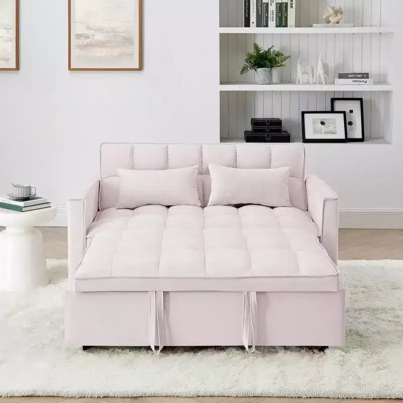 TUYOHW 55.43 Fauteuil-lit convertible, Canapé-lit pliant avec dossier réglable et lit gigogne, Canapés en velours pour salon et petit espace