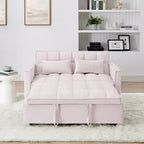 TUYOHW 55.43 Fauteuil-lit convertible, Canapé-lit pliant avec dossier réglable et lit gigogne, Canapés en velours pour salon et petit espace