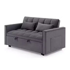 TUYOHW 55.43 Fauteuil-lit convertible, Canapé-lit pliant avec dossier réglable et lit gigogne, Canapés en velours pour salon et petit espace