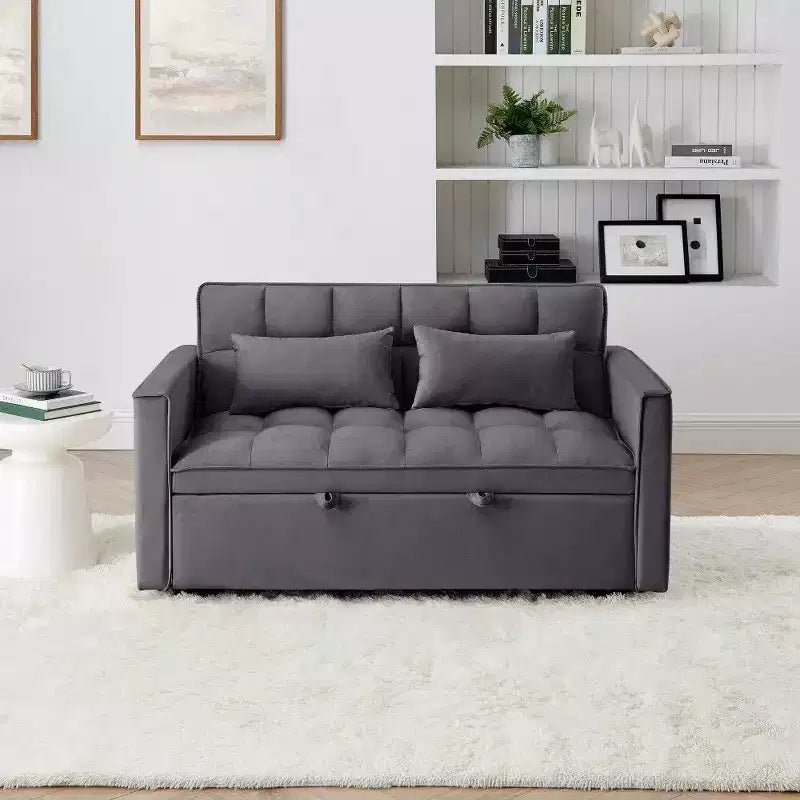 TUYOHW 55.43 Fauteuil-lit convertible, Canapé-lit pliant avec dossier réglable et lit gigogne, Canapés en velours pour salon et petit espace