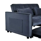 TUYOHW Canapé-lit convertible 3-en-1, canapé escamotable moderne avec dossier réglable et poches de rangement, causeuse en velours pour salon