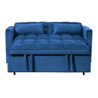 TUYOHW Canapé-lit convertible 3-en-1, canapé escamotable moderne avec dossier réglable et poches de rangement, causeuse en velours pour salon