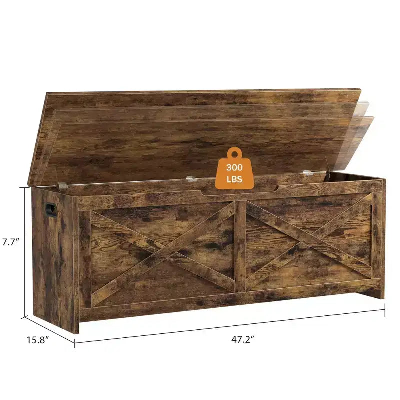 Banc de rangement en bois avec charnières de sécurité, grand banc à chaussures pour l'entrée, le salon et la chambre, montage facile