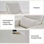 Canapé inclinable électrique Dyonery Power Swivel Rocker, petit canapé inclinable électrique avec ports USB et Type-C, fauteuil de crèche planeur avec support lombaire
