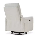 Canapé inclinable électrique Dyonery Power Swivel Rocker, petit canapé inclinable électrique avec ports USB et Type-C, fauteuil de crèche planeur avec support lombaire