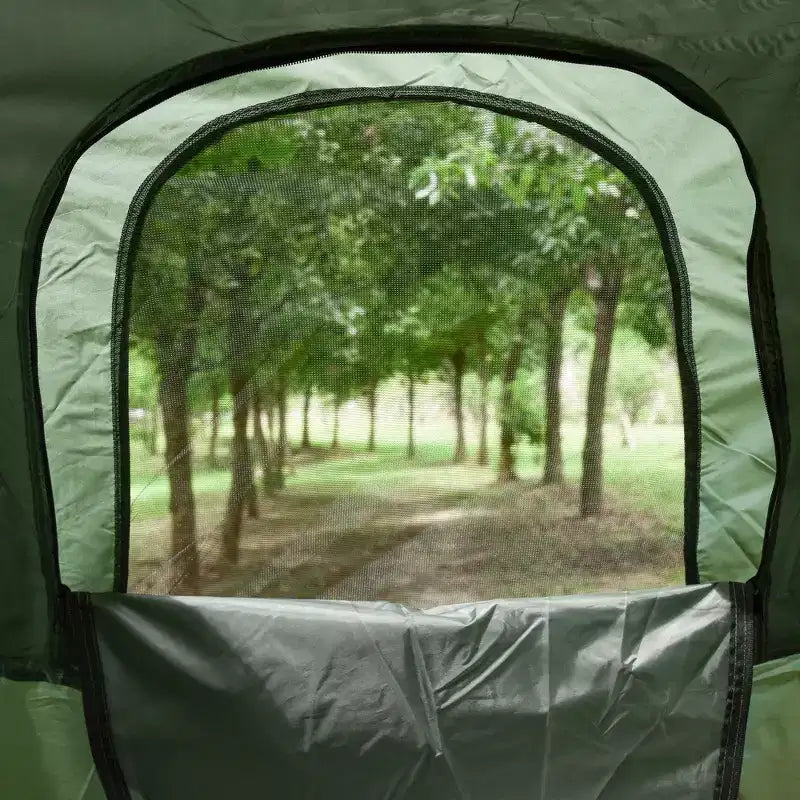 Lits de camp pliables tout-en-un pour adultes, tente surélevée avec sac de couchage, matelas pneumatique épais, lit de camp portable simple