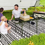 Table de camping pliante, table portable de 4,5 pieds avec 2 panneaux latéraux