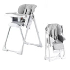 Foldable Baby High Chair for Toddlers - Adjustable Height & Recline, Removable Easy-Clean Tray
