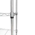 Karl Home Chariot de cuisine réglable à 3 niveaux pour micro-ondes, argent poudré