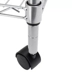 Karl Home Chariot de cuisine réglable à 3 niveaux pour micro-ondes, argent poudré
