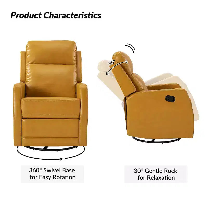 Fauteuil inclinable pivotant corail avec piètement en métal|ARTFUL LIVING DESIGNS