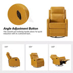 Fauteuil inclinable pivotant corail avec piètement en métal|ARTFUL LIVING DESIGNS