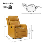 Fauteuil inclinable pivotant corail avec piètement en métal|ARTFUL LIVING DESIGNS