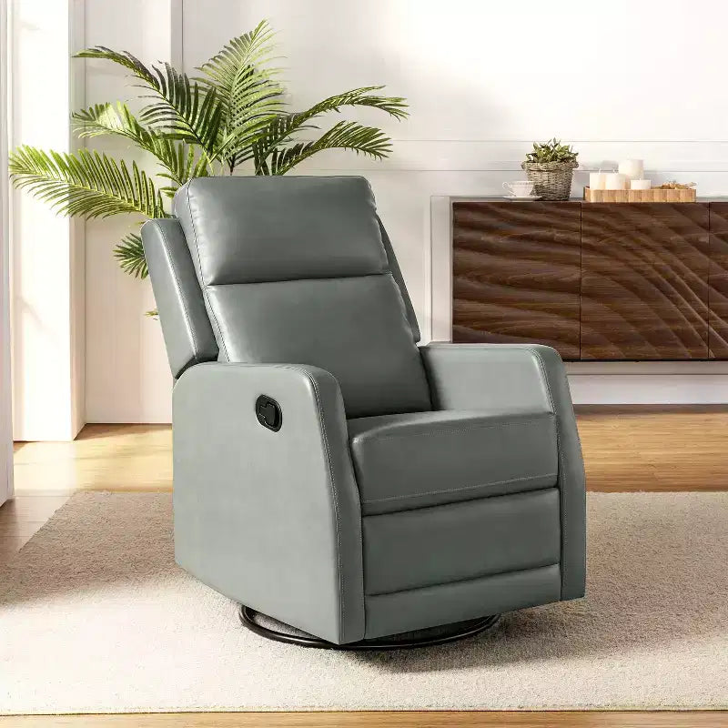 Fauteuil inclinable pivotant corail avec piètement en métal|ARTFUL LIVING DESIGNS