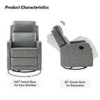 Fauteuil inclinable pivotant corail avec piètement en métal|ARTFUL LIVING DESIGNS
