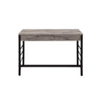 Bureau Royal Hampton avec port USB intégré, chêne clair vieilli et noir