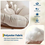 Fauteuil à bascule Papasan avec repose-pieds - Fauteuil de salon surdimensionné avec coussin amovible pour jardin, terrasse, salon, capacité de 160 kg