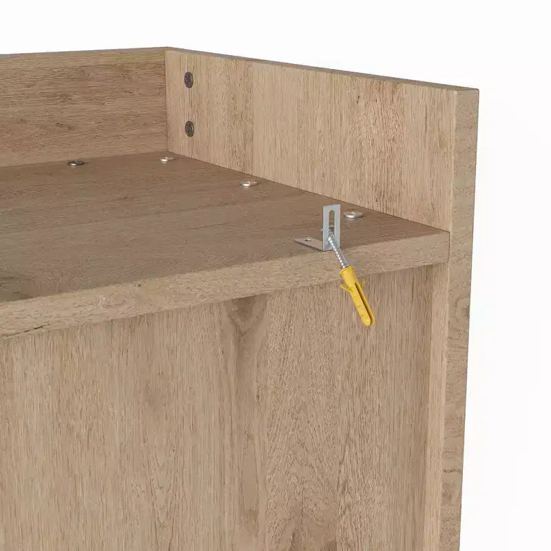 Whisen 78, Meuble de rangement de cuisine autoportant, Armoire haute avec étagères réglables, 3 tiroirs