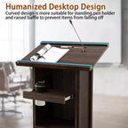 Pupitre de présentation AndMakers de 24,01 po L x 15,66 po P x 44,48 po H avec rangement