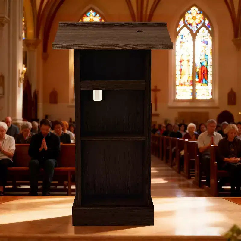Pupitre de présentation AndMakers de 24,01 po L x 15,66 po P x 44,48 po H avec rangement