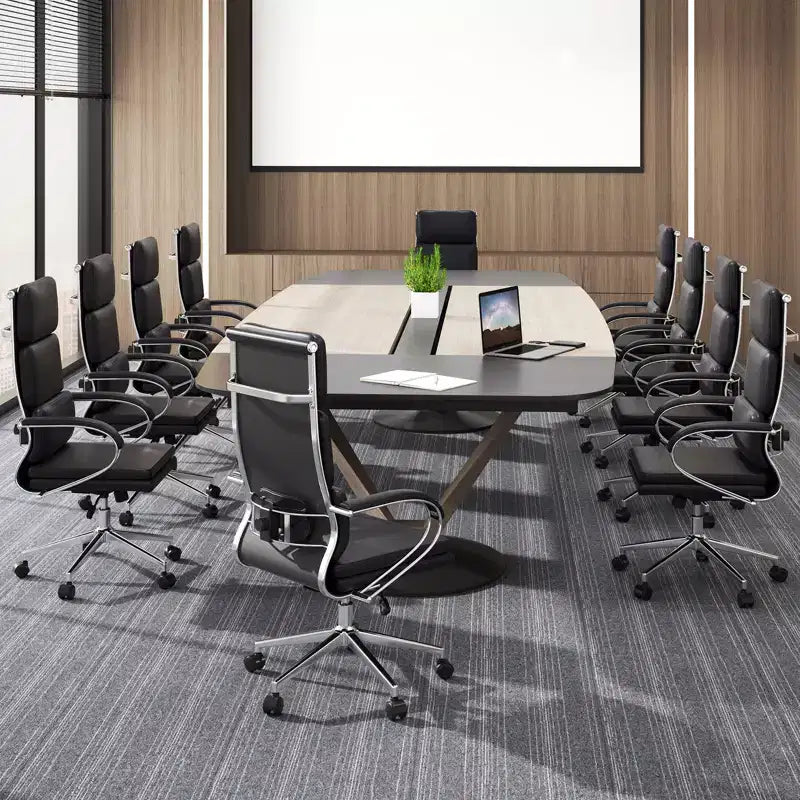Chaise de bureau ergonomique en cuir Costway Fauteuil de direction avec soutien lombaire réglable